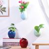 Ceramics Wall Hanging Vase Water Drops Wall Vase Ornaments No-punching Hydroponics Flower Insert Room Background Interior Decor