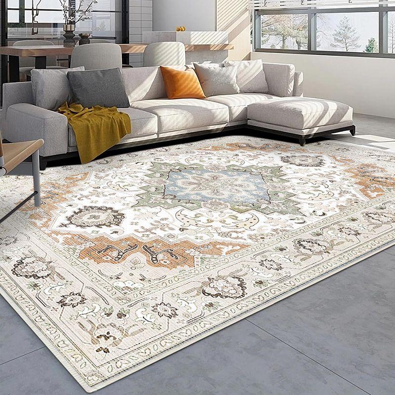 Persian Luxury Carpet for Living Room Persian Decoration Home Sofa Plush Bedroom Rugs Bedside Soft Non-slip Floor Mat Easy Clean