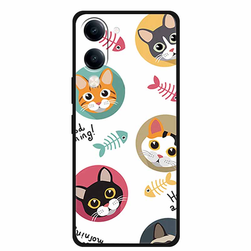 Flower Relief Cover For Vivo Y04 V2430 Y37C Y29S V2446 Funda 3D Embossed Soft Silicone TPU Phone Case Y29T Y19sGT V2459 Bumper
