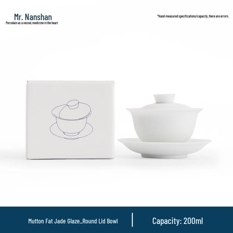 Mutton-fat Jade Glazed Sancai Gaiwan