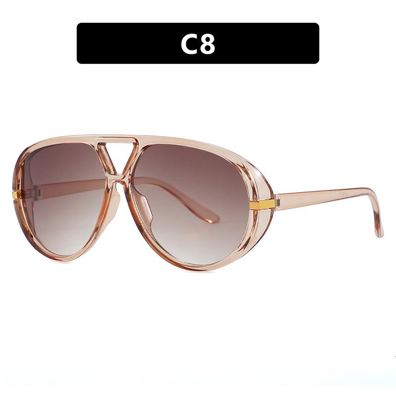 

New Vintage Pilot Sunglasses Women Men Brand Round Sun Glasses Female Circular Eyewear For Male Female Eyeglasses As Picture