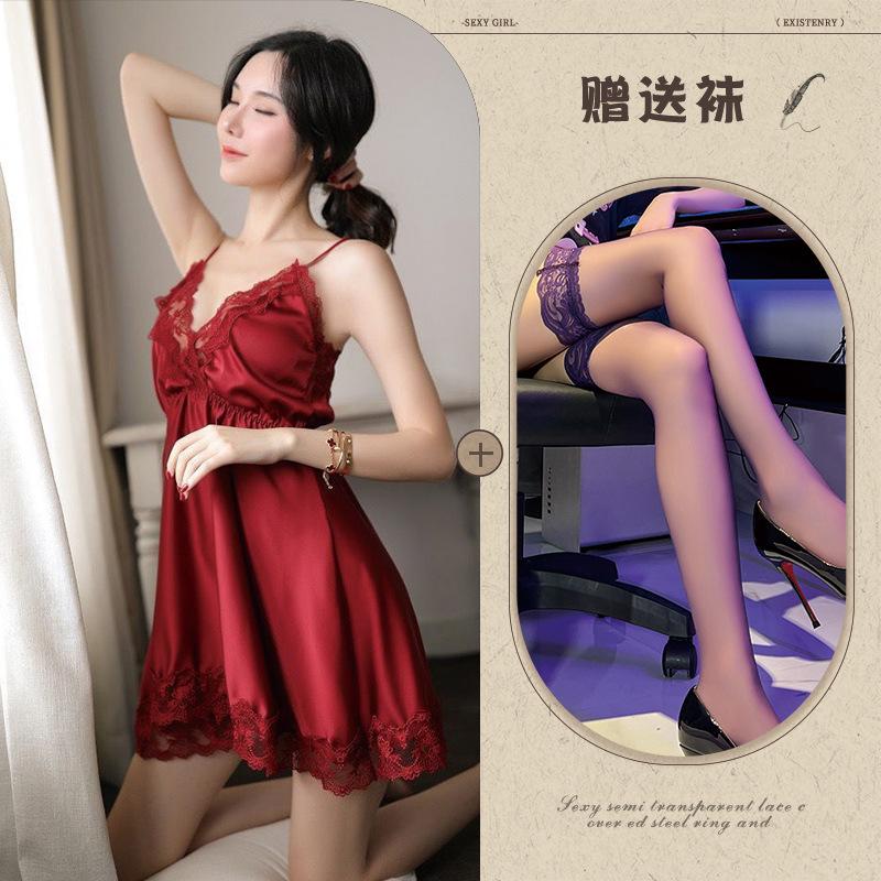 New erotic underwear, women's lace sexy underwear embroidery, breast-exposed temptation set