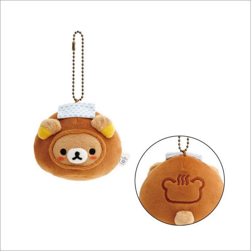 Cute Rilakkuma Bread Series Plush Keychain Kawaii Cartoon Character Stuffed Animal Bag Charm Pendant For Backpacks Gift For Girl