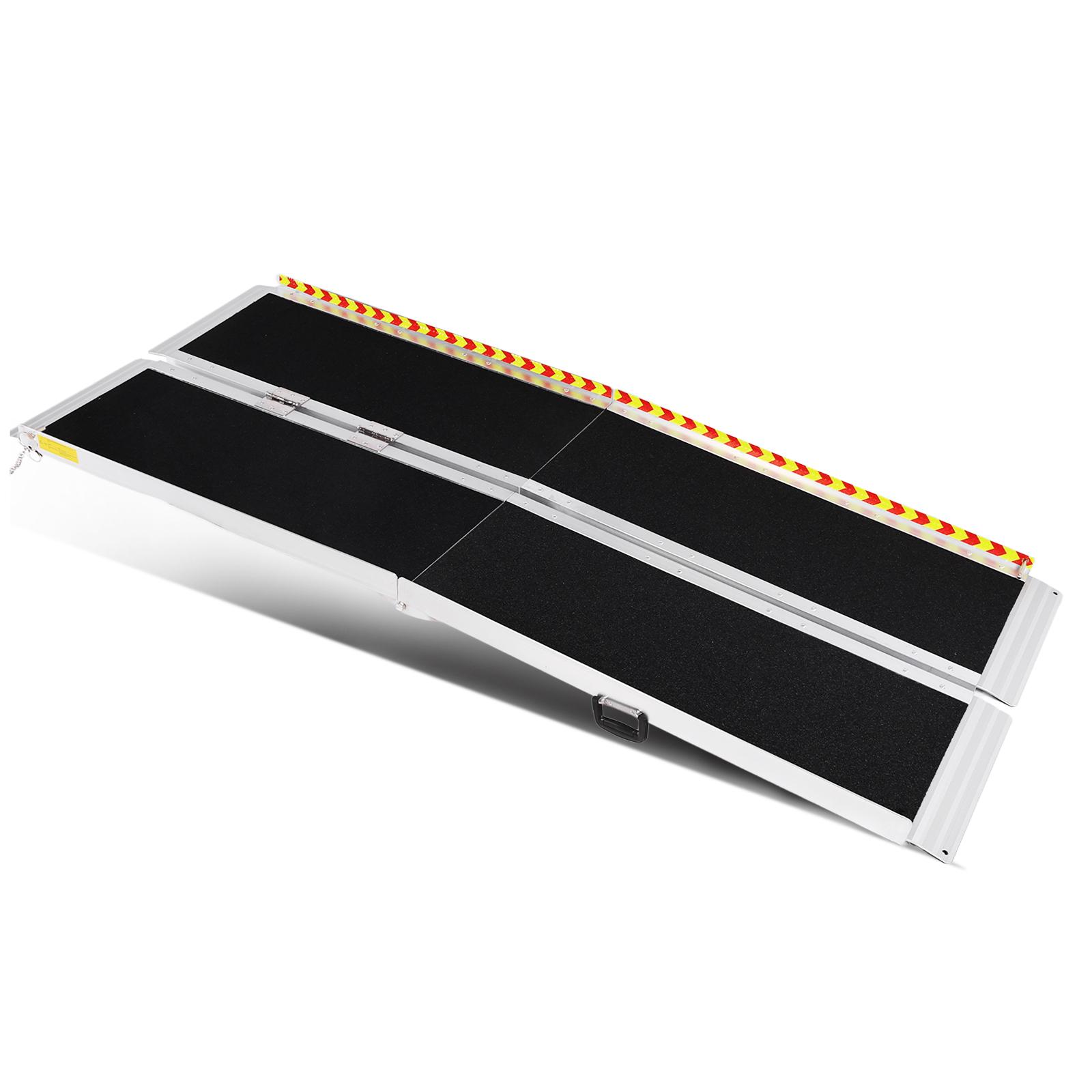 Складная пороговая рампа 6 футов, портативная рампа для инвалидных колясок, нескользящая алюминиевая пороговая рампа для домашних ступеней, дверных проемов