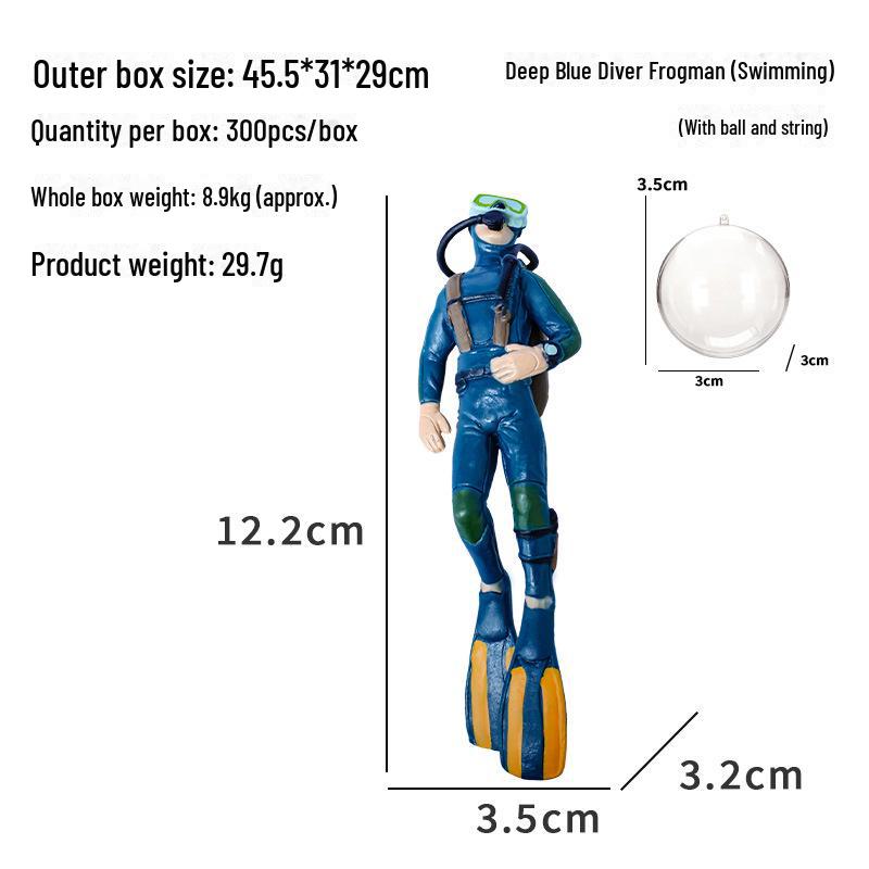 

Мультяшный лягушонок-ныряльщик, украшение для аквариума