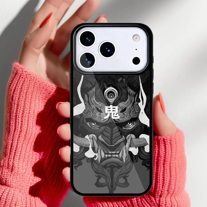 Oni Hannya Dämonenmaske Handyhülle für iPhone 17 Air 16e 15 14 13 Pro Max Rückabdeckung für 12 11 Pro Hülle