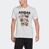 adidas T Shirts Men's White Crew Neck Moderate Straight Fit FN1715