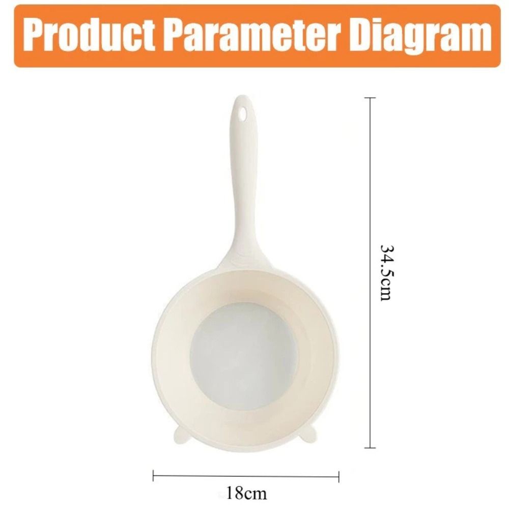 New Large Capacity Rice Drainer Strainer Plastic Reusable Kitchen Fine-mesh Sieve Long Handle Rice Washing Basin