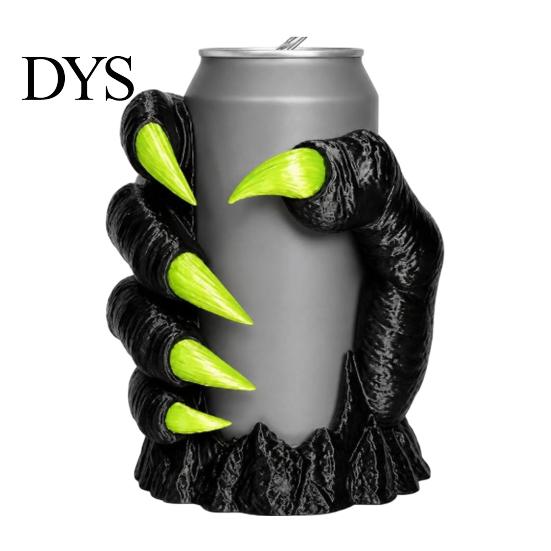 Raffredda Lattine per Feste Artiglio Gotico Portabevande per Lattine da 12oz, Supporto per Bevande Mostro Stampato in 3D con Display da Tavolo Halloween Manico Laterale, Unico