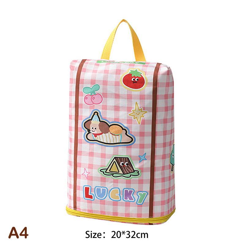 Cute Zippered Travel Storage Bag Large Capacity Waterproof For Clothes, Underwear, Suitcases Clothing Classification Storage Bag
