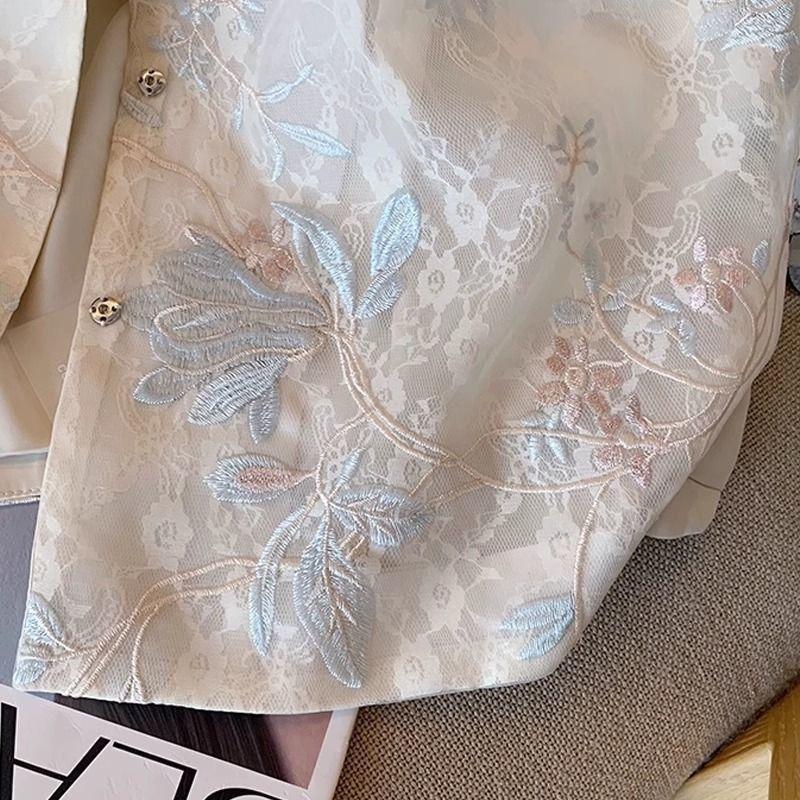 Summer lace jacquard embroidered vest vest retro sleeveless vest women spring and summer