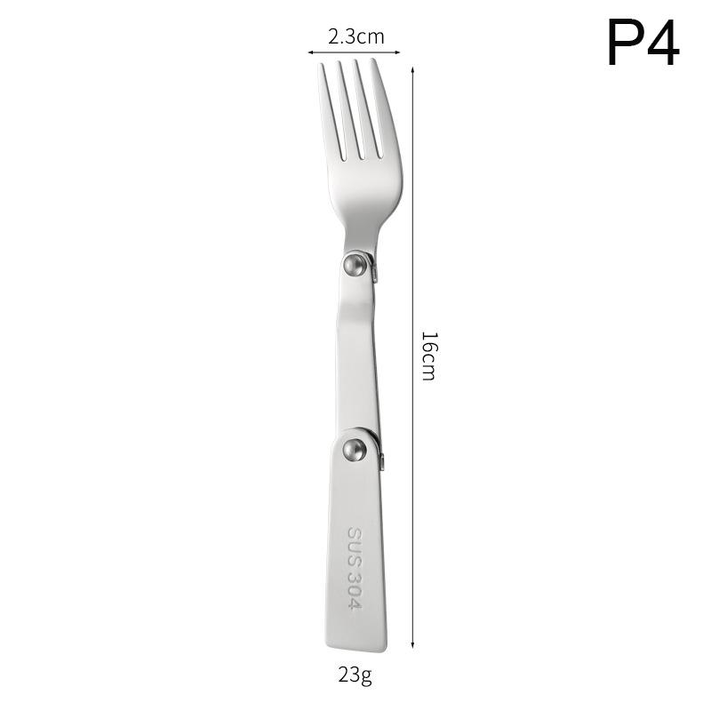 304 Stainless Steel Solding Spoon Outdoor Portable Fold Spoon Fork Knife Travel Folding Spoon Camping Hiking Picnic Tableware