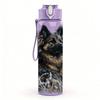 1PC German Shepherd Dog Pet Print 750ml Color Plastic Sports Water Bottle Leakproof Flip Straw Lid Suitable for Sports Office Home Use
