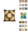 Minecraft Pillowcase Sofa Cushion Cover Bright Colorful Garden Decor Featuring Steve And Creeper