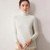 100% Cashmere Women's High Neck Solid Color Loose Fit Sweater for Autumn/Winter