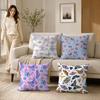 Butterfly Pattern Cushion Cover Silky Short Plush Invisible Zipper Dustproof Sofa Pillow Case For Home Decor