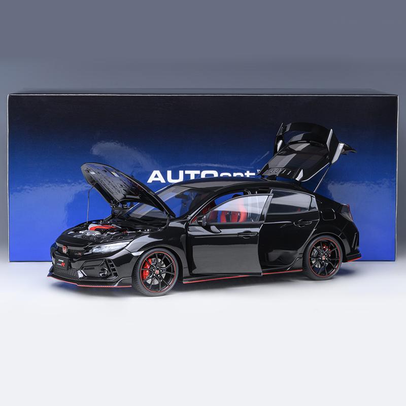 AUTOart 1:18 FOR HONDA CIVIC TYPE R FK8 2021 Car Model Alloy Collection Model GiftXF4