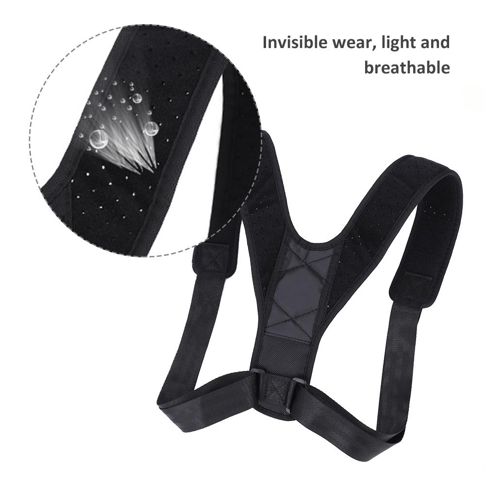 Durable Nylon Posture Corrector Women Men Shoulder Support Brace with Hook & Loop