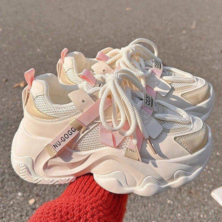 New summer dad shoes mesh platform heightening shoes ins trendy sports and leisure shoes