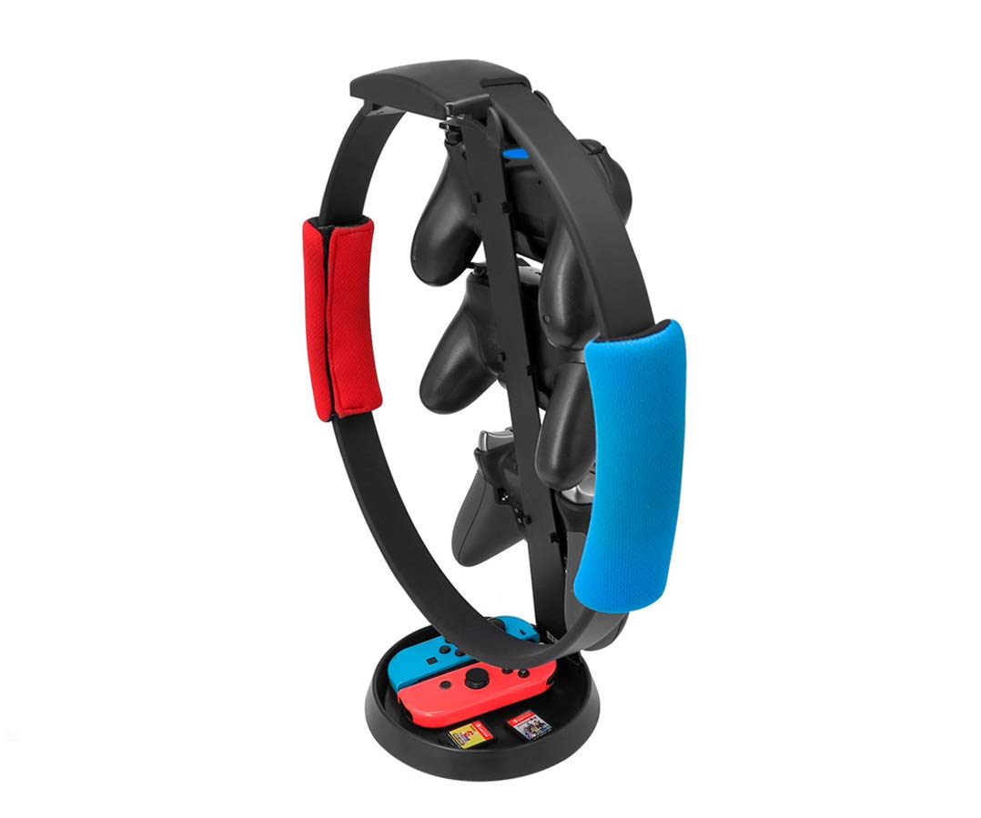 

SHEAWA Switch Ring-Con Storage Stand Holder for Ring Fit Adventure, Leg Straps, Controllers, Joy-Cons, and More, Compatible with Switch