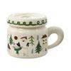 Cat Ceramic Cup with Lid Mug Girl Cute Literary Milk White Small Drinking Water Cup Office Worker Coffee Cup