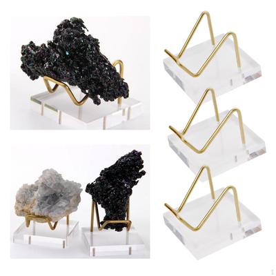 3x Display Stand Mineral Specimens Cluster Rocks Holder