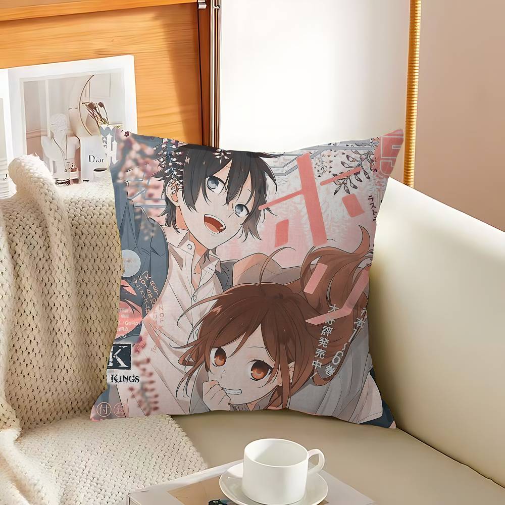 Horimiya Anime Pillow Cover Design Cushion Cover Decor Holiday Decorati
