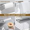 Adhesive Paper Towel Holder Toilet Roll Paper Holder Bathroom Punch-Free Roll Paper Holder Stainless Steel Black Gold Roll Rack