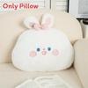 Cute Panda Round Plush Cushion With Faux Fur Cover For Bedhead Lounge And Back Support