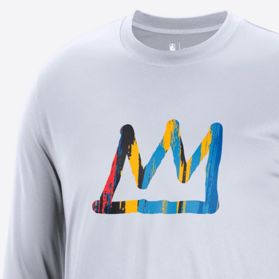 Nike NBA Brooklyn Nets City Edition Loose Fit Dri-Fit L/S T-shirt White Men Streetwear DN8487-100