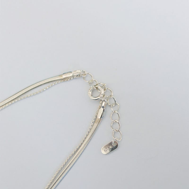 Modernlike Silver 925 Double-row Anklet