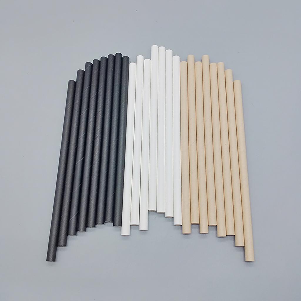 100 Pcs Disposable Straws Compostable Biodegradable Straws 7.75 in Long for Coffee House Diner Or Home for Party Travel