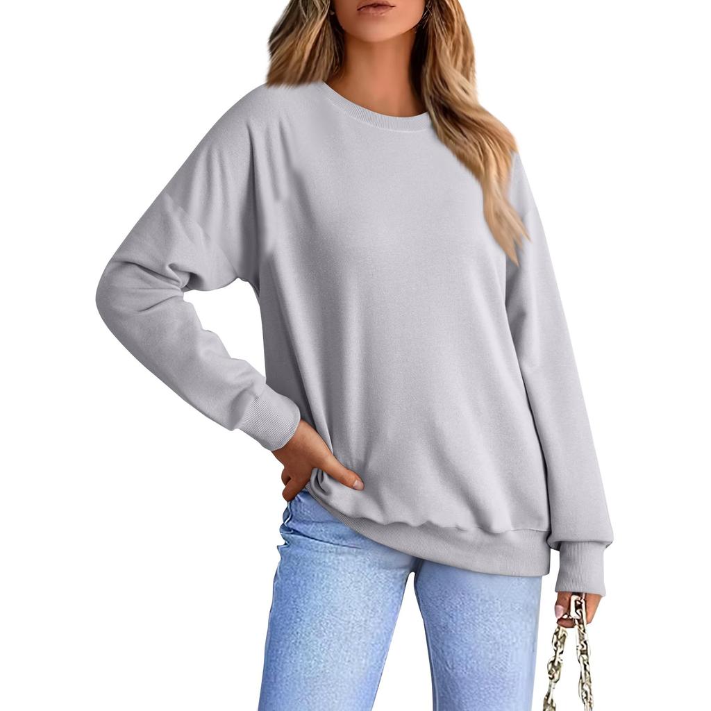 Women's Fashion Casual Loose Solid Color Sweatshirt