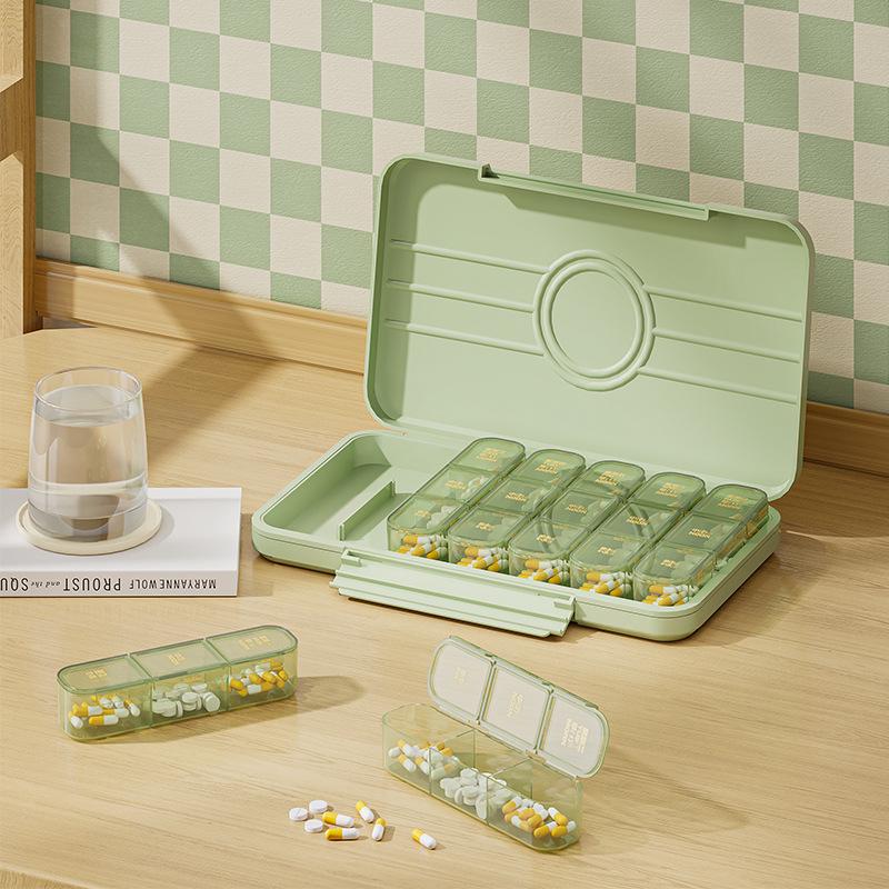 7-Day Travel Pill Organizer: Large Print, Three Daily Reminders for Elderly