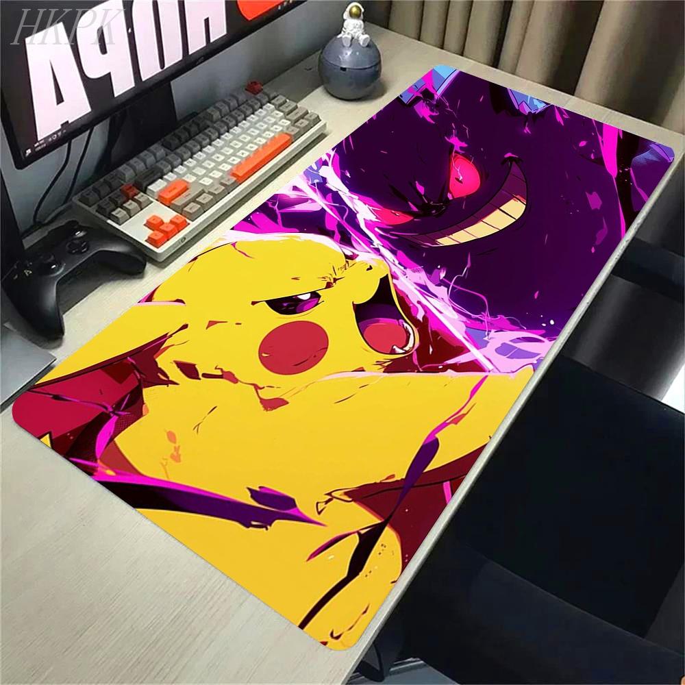XXL Play Mat Laptop Black Gaming Accessories Mouse Pad Japan Anime Keyboard Rug PC P-pokemon Gengar Mousepad Gamer Keyboard Rug