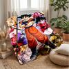 Naruto Printed Flannel Blanket Skin Friendly Warm Decorative Throw for Indoor Couch Bed Daily Use