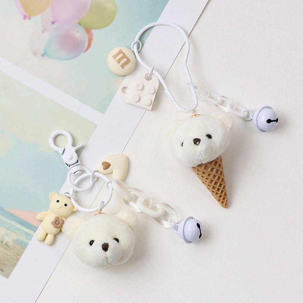 Stuffed Key Case Cheap PP Cotton Stuffed Toy Pendant Plush Key Chain Bear Pendant Korean ...