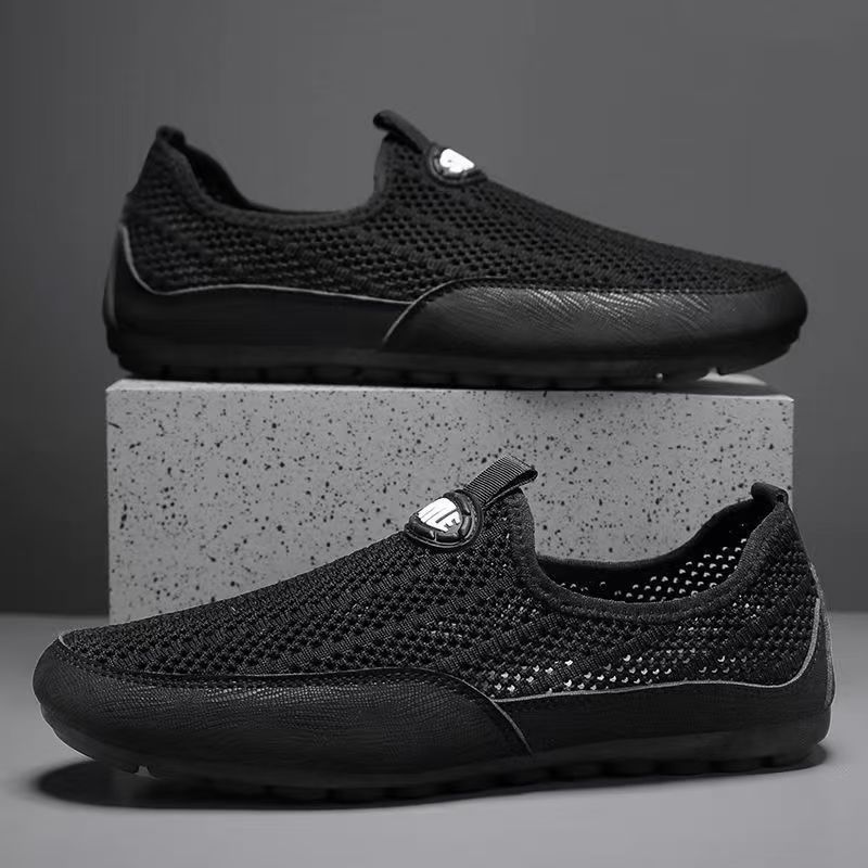 Men's shoes summer fly-woven mesh sports leisure thin-soled mesh shoes men's work soft-soled light labor insurance casual shoes