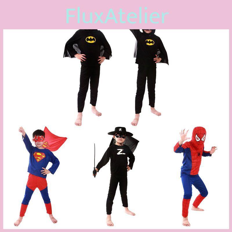 Costum Cosplay Spiderman Supererou pentru Copii Seturi Haine pentru Copii Mânecă Lungă