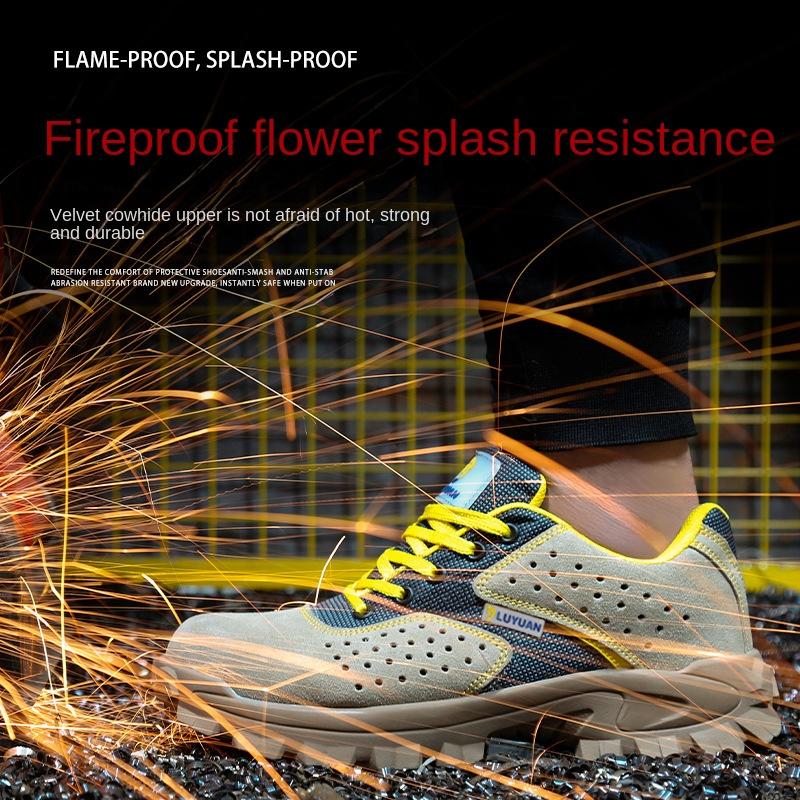 Labor Insurance Shoes Men's Steel Head Anti-smashing, Anti-piercing and Anti-skid Welder Shoes