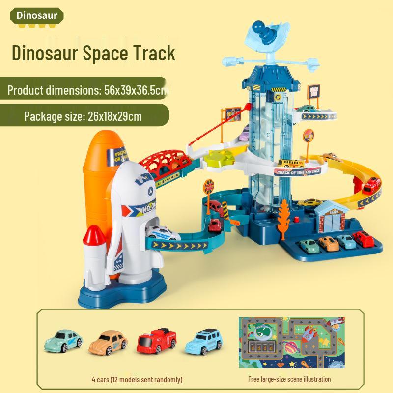 

Приключение на космическом шаттле: Игрушка-челлендж «Парковка автомобиля-ракеты» со светом и музыкой для детей Chinese box + 4 cars (random color) + sticker map