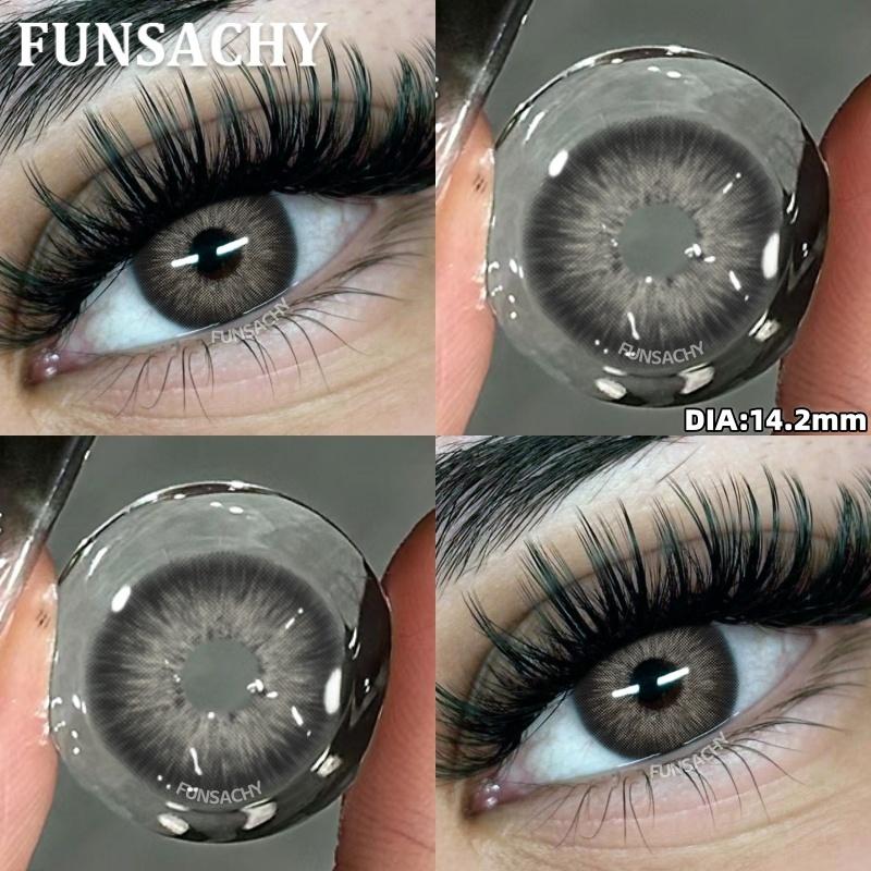 

FUNSACHY 1Pair Color Brown Contact Lenses for Eyes Beauty Cosmetic Yearly Contact Lens Gray Blue Natural Lens Women Eyes Makeup 0