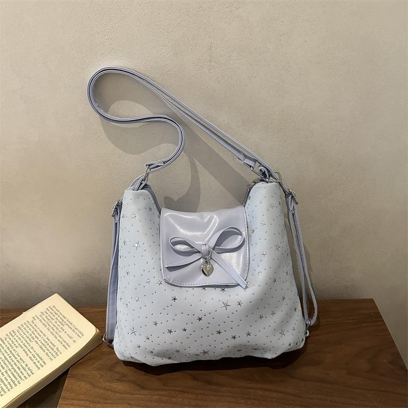 Korean Aesthetic Polka Dot Tote Bag Casual Waterproof Fabric Handbag for Ladies Daily Shopping