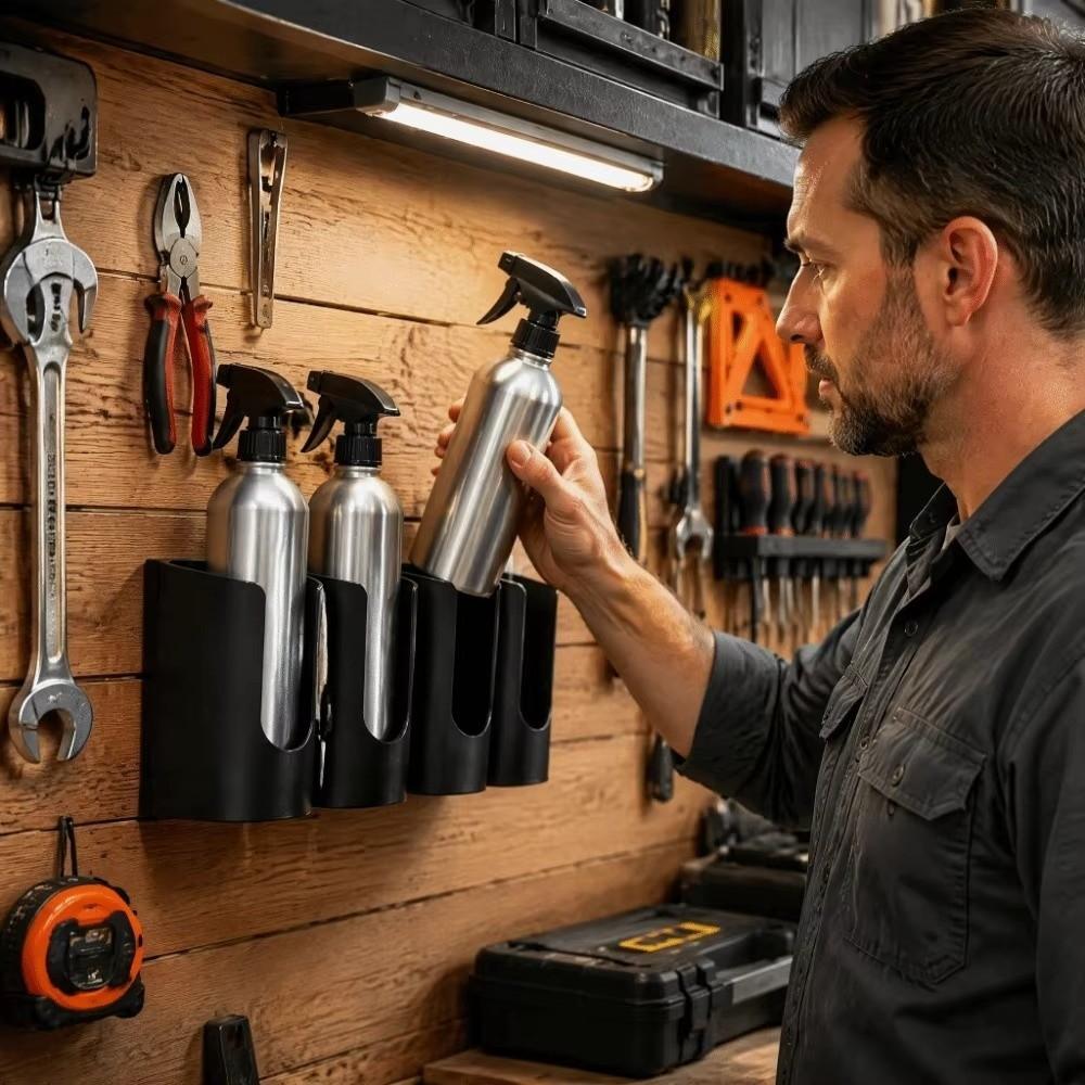 Wall Mounted Spray Can Holder Reusable Caulk Tube Organizer New Aerosol Can Holder Workshop