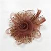 Popular European and American Bride Feather Flower Racing Festival Mesh Hairpin Headband Feather Flower Headdress