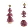 Artificial Mini Christmas Tree Christmas Decoration .84inch Sturdy with Wood Base with Snow for Party Xmas Crafting