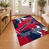 Atlanta Braves Custom Name Personalized Rug Non‑Slip Doormat Floor Carpet Housewarming Birthday Gift for Family Friends