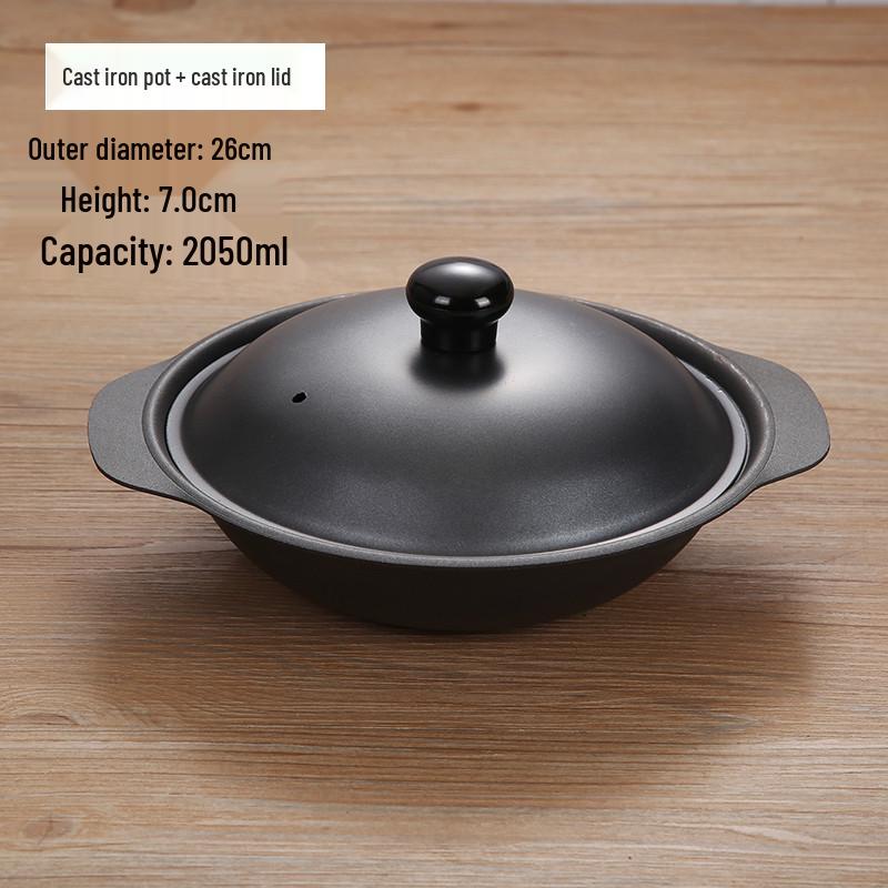 Huang Men Ji Clay Pot - Cast Iron Rice & Chicken Pot, Crispy Rice Pot, Burn-Resistant Hot Pot