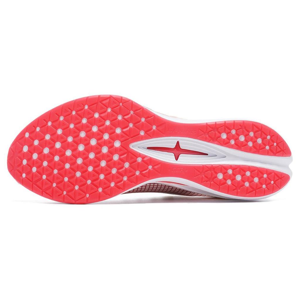 Li Ning Red Hare 7 Pro Cushioning Slip Resistant Abrasion Resistant Low top Running Shoes Men's White Red ARPU001-26