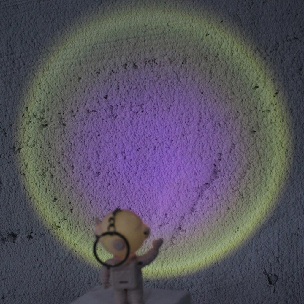 Astronaut Sunset Projector Light Keychain Women Purse Handbags Charm Keychain